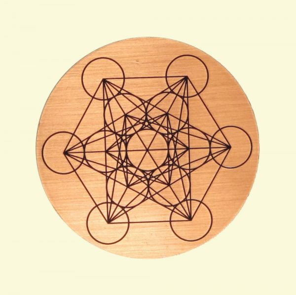 Metatron's Cube Copper Disc Sacred Geometry