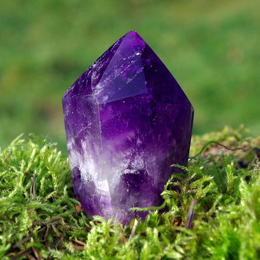 Gorgeous Chevron Amethyst Rich purple Zambia 100.8 grams Meru