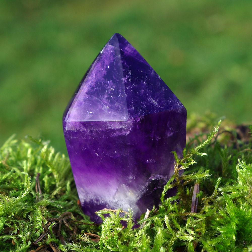 Wunderschöner Chevron-Amethyst, sattes Lila, Sambia, 100,8 Gramm