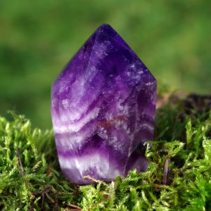 dreamy chevron amethyst point, zambia