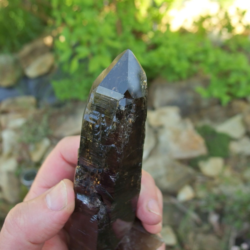 Magnifique quartz fumé de qualité « AA », cristal cathédrale, Strzegom, Pologne